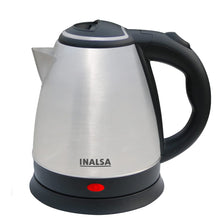 Load image into Gallery viewer, INALSA Electric Kettle 1.5 Liter with Stainless Steel Body - Kwik|Auto Shut Off &amp; Boil Dry Protection Safety Features| Cordless Base &amp; Cord Winder|Hot Water Kettle |Water Heater Jug
