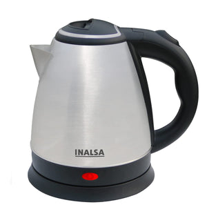 INALSA Electric Kettle 1.5 Liter with Stainless Steel Body - Kwik|Auto Shut Off & Boil Dry Protection Safety Features| Cordless Base & Cord Winder|Hot Water Kettle |Water Heater Jug