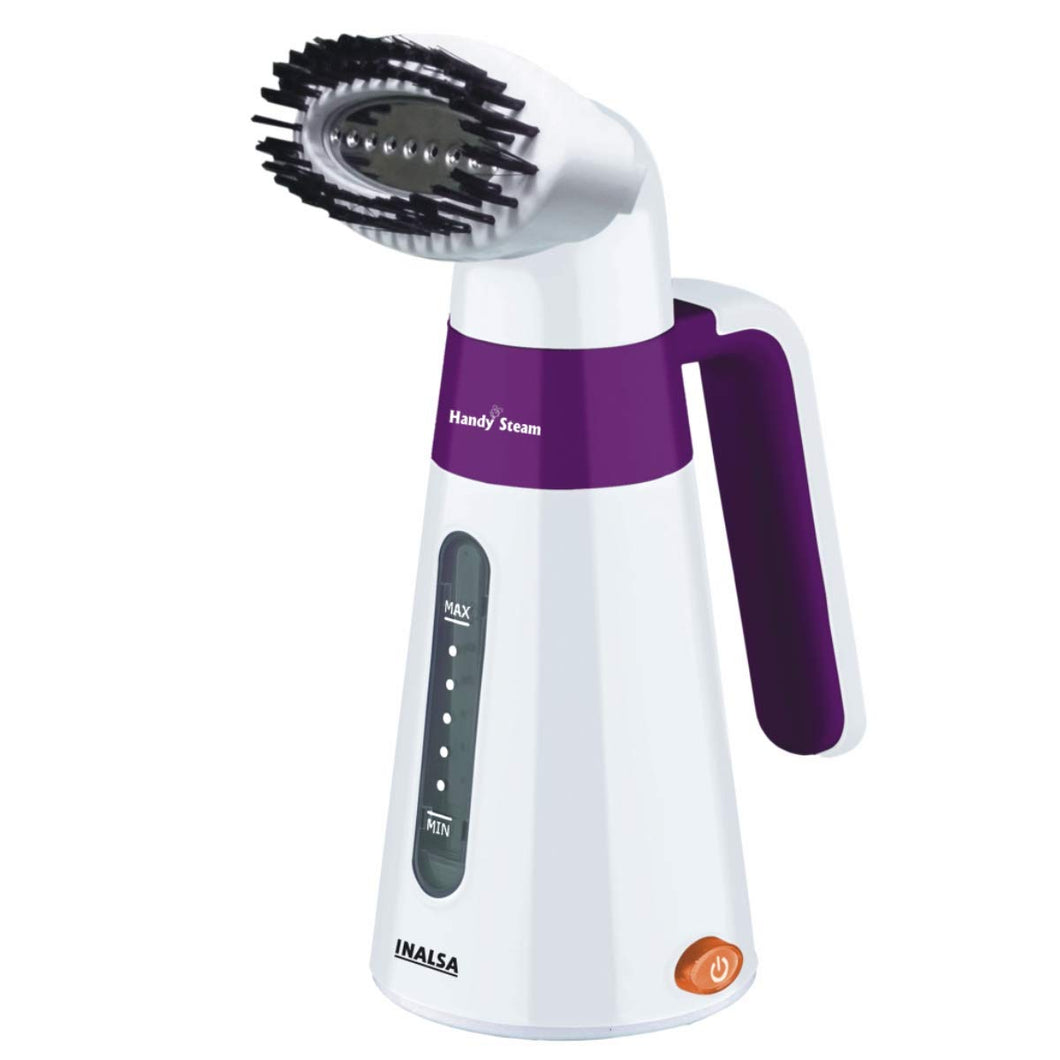 Inalsa Garment Vertical Steamer Handy Steam-600W with Detachable Fabric Brush & 120ml Capacity, (White/Purple)