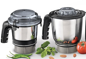 Sujata MG03 Mixer Grinder | The New Generation Mixer Grinder | Powerful and Versatile Kitchen Appliance | 1000 Watts Motor | 3 SS Jars + 1 Jar