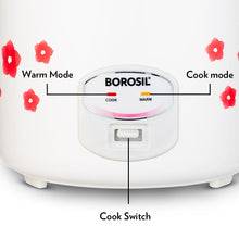 Load image into Gallery viewer, Borosil Pronto Dual 2.8 L Electric Rice Cooker with 2 Pot | 1000W, Keep Warm Feature with Indicator Display, Anti Skid Rubber Feet | Cook &amp; Boil Noodles, Rice, Upma, Idli, Dhokla | 2 Years Warranty

