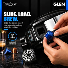 Load image into Gallery viewer, Glen Truepour Espresso Coffee Machine Compatible, 19 Bar Pressure, Temperature Control, Programmable Cup Volume, 800ML Water Tank, Adjustable Drip Tray &amp; Used Capsule Container (SA-9054CECM)
