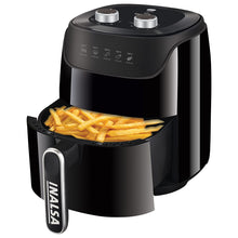 Load image into Gallery viewer, INALSA Air Fryer 1400W with 4.2 Liter Capacity|2 Year Warranty|Air Crisp Technology|Timer Selection and Full Temperature Control|Auto Cut Off |(Gourmia)(Black)
