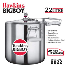 Load image into Gallery viewer, Hawkins Bigboy Aluminum Pressure Cooker, 22 Litres
