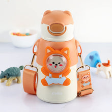 Load image into Gallery viewer, Cello Funz Hot &amp; Cold Stainless Steel Kids Water Bottle, 550ml, Orange
