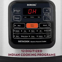 Load image into Gallery viewer, Borosil InstaCook 6L Electric Rice Cooker | Keep Warm Feature with Indicator Display, Anti Skid Rubber Feet | Cook &amp; Boil Noodles, Rice, Upma, Idli | 2 Years Warranty

