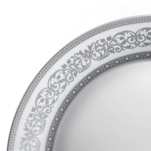 Cello Opalware Solitaire Series Argento Dinner Set, 27Pcs | Opal Glass Dinner Set for 6 | Crockery Set for Festive Ocassions, Parties | White Plate and Bowl Set