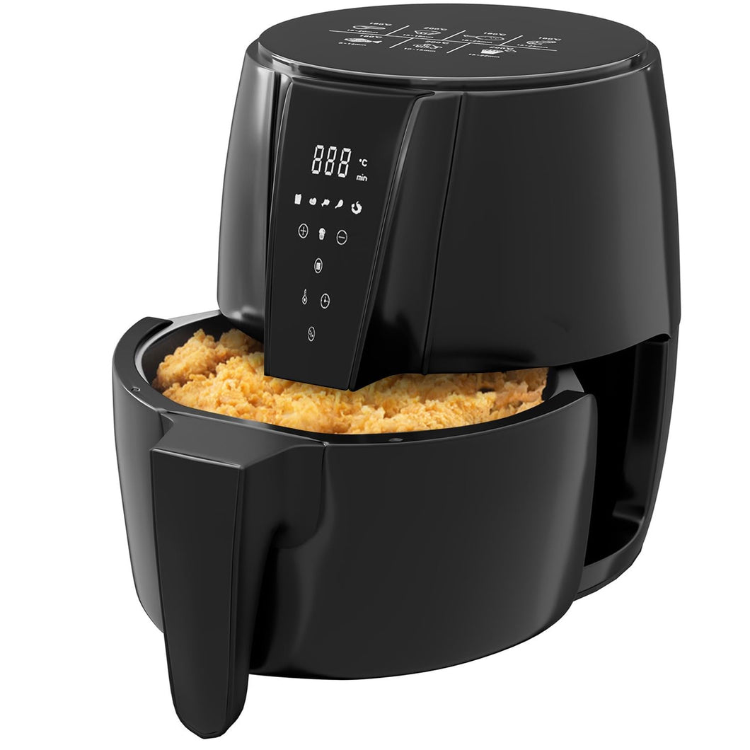 Lifelong Digital 4.2L Air Fryer with Touch 1350W, Temperature Control & Timer with Hot Air Circulation Technology (Black, LLHFD439)