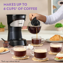 Load image into Gallery viewer, Borosil Brew Pro Drip Coffee Machine with Borosilicate Glass Carafe (600 ml) | 550W Coffeemaker | 6 Cups Capacity | Anti-Drip Function, Auto Shutoff, Keep Warm Plate | 2 Years Warranty | Black
