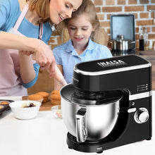 Load image into Gallery viewer, INALSA Stand Mixer 1200W|Pure Copper Motor|5.3L SS Bowl With Splash Guard|Metal Gears for Extra Durability|Accessories Included|Dishwasher Safe|Baking,Cake Mixer,Kneading-Kratos Plus

