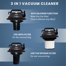 Load image into Gallery viewer, INALSA Vacuum Cleaner Wet and Dry With Blower Function|2 Year Warranty|Heavy Duty 1700W &amp; 35L|22KPA Suction|HEPA Filter|Metal Telescopic Tube|SS Metal Tank|For Home,Office,Garage,Hotel (Master Vac 35)
