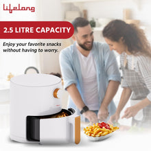 Load image into Gallery viewer, Lifelong 2.5L Air Fryer for Home with Timer Control | Fry, Bake, Roast, Toast, Defrost, Grill &amp; Reheat | Hot Air Circulation Technology (BLACK, LLHF26)
