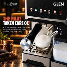 Load image into Gallery viewer, Glen Espresso Coffee Machine with 20 Bar Pressure, Dual Boiler System 6 One-Touch Drinks, Automatic Milk, 500 ml Milk Tank, 1.4 L Water Tank,Coffee Auto-Clean Function Cappuccino, Latte (SA9059ECM)
