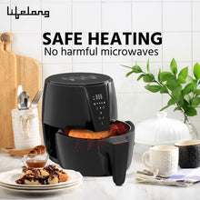 Load image into Gallery viewer, Lifelong Digital 4.2L Air Fryer with Touch 1350W, Temperature Control &amp; Timer with Hot Air Circulation Technology (Black, LLHFD439)
