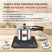 Load image into Gallery viewer, Prestige PIC 3.1 V3 2000 Watts Induction Cooktop | Patented Automatic Whistle Counter | 4KV Surge Protection | 7 Preset Indian Menu Options With Timer | Touch Button | Black | 1Y Warranty | BIS

