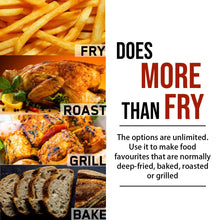 Load image into Gallery viewer, INALSA Air Fryer 1400W with 4.2 Liter Capacity|2 Year Warranty|Air Crisp Technology|Timer Selection and Full Temperature Control|Auto Cut Off |(Gourmia)(Black)
