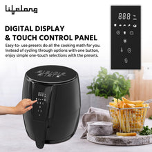 Load image into Gallery viewer, Lifelong Digital 4.2L Air Fryer with Touch 1350W, Temperature Control &amp; Timer with Hot Air Circulation Technology (Black, LLHFD439)
