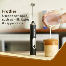 Load image into Gallery viewer, AGARO Royal Milk, 3‑Speed Electric for Coffee with Whisk and, Mixer, Stand‑up Design, for Cream (Whisk Milk), Rechargeable, Stainless Steel
