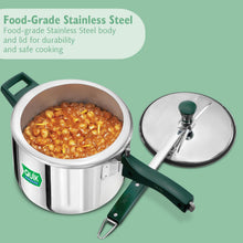 Load image into Gallery viewer, Hawkins 5 Litre Pressure Cooker | Stainless Steel | Quik | Straight Body | Induction Compatible | Ideal for 5–7 persons | Silver (QSP50)|Induction and Gas Stove Compatible
