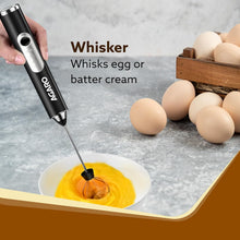 Load image into Gallery viewer, AGARO Royal Milk, 3‑Speed Electric for Coffee with Whisk and, Mixer, Stand‑up Design, for Cream (Whisk Milk), Rechargeable, Stainless Steel

