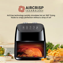 Load image into Gallery viewer, INALSA Air Fryer 1400W with 4.2 Liter Capacity|2 Year Warranty|Air Crisp Technology|Timer Selection and Full Temperature Control|Auto Cut Off |(Gourmia)(Black)
