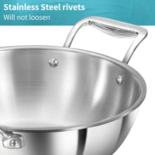 Load image into Gallery viewer, Hawkins Pro 2.5 Litre Deep-Fry Pan, Triply Stainless Steel Kadhai with Stainless Steel Handles and Stainless Steel Lid, Silver (PSK25S)

