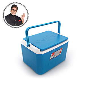 Cello Chiller Ice Box | Standard Size for Travel Party Bar Ice Cubes | Cold Drinks | Medical Purpose | 14 Litre, Blue