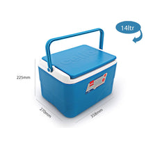 Load image into Gallery viewer, Cello Chiller Ice Box | Standard Size for Travel Party Bar Ice Cubes | Cold Drinks | Medical Purpose | 14 Litre, Blue
