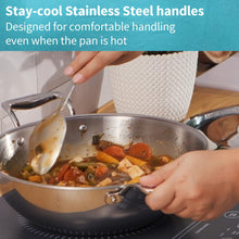 Load image into Gallery viewer, Hawkins Pro 8.0 Litre Deep-Fry Pan, Triply Stainless Steel Kadhai with Stainless Steel Handles and Stainless Steel Lid, Silver (PSK80S)
