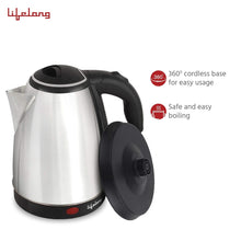 Load image into Gallery viewer, Lifelong LLEK15 Electric Kettle 1.5L with Stainless Steel Body, Easy and Fast Boiling of Water for Instant Noodles, Soup, Tea etc. (1 Year Warranty, Silver)
