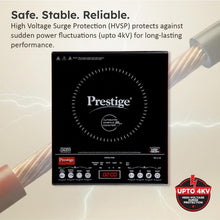 Load image into Gallery viewer, Prestige PIC 3.1 V3 2000 Watts Induction Cooktop | Patented Automatic Whistle Counter | 4KV Surge Protection | 7 Preset Indian Menu Options With Timer | Touch Button | Black | 1Y Warranty | BIS
