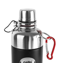 Load image into Gallery viewer, Cello Sleek Stainless Steel Double Walled Water Bottle, Hot and Cold, 900ml, 1pc, Black
