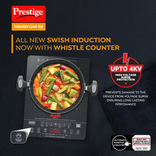 Load image into Gallery viewer, Prestige Swish V4 2000 W Induction Cooktop|Automatic Keep Warm|Power Saving Technology|Automatic Whistle Counter|Indian Menu Options|Black
