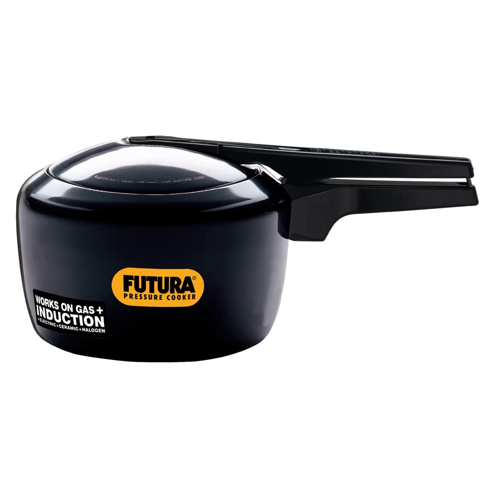 Hawkins Futura 5 Litre Pressure Cooker, Hard Anodised Inner Lid Pressure Cooker, Induction Cooker, Pan Cooker, Black (IFP50)