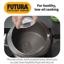Load image into Gallery viewer, Hawkins Futura 5 Litre Pressure Cooker, Hard Anodised Inner Lid Pressure Cooker, Induction Cooker, Pan Cooker, Black (IFP50)
