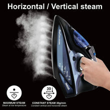Load image into Gallery viewer, Inalsa Onyx, 2200W, Steam Iron with Ceramic Coated Sole Plate| Anti-Drip Function and Anti-Calc, Blue/Black
