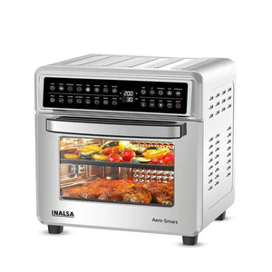 INALSA Air Fryer Oven Aero Smart With 23 L Capacity|1700 W-16 Preset Programs|| Digital Display and Touch Control | Rotisserie & Convection| 8 Accessories| Recipe Book|2 Year Warranty