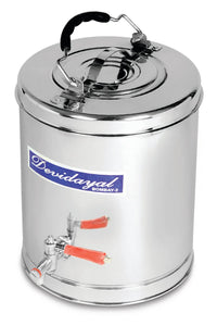 Devidayal Tea Container with lid, Tea Storage Container with Steel Handle and tap | steel