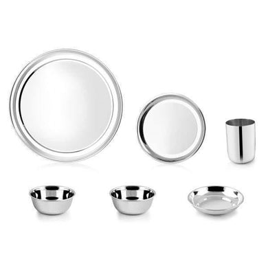 PNB Kitchenmate 51 PIECES STAINLESS STEEL DINNER SET, UNIQUE, PLAIN - KOCHEN ESSENTIAL