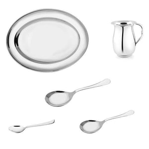 PNB Kitchenmate 51 PIECES STAINLESS STEEL DINNER SET, UNIQUE, PLAIN - KOCHEN ESSENTIAL