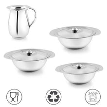 Load image into Gallery viewer, PNB Kitchenmate 51 PIECES STAINLESS STEEL DINNER SET, UNIQUE, PLAIN - KOCHEN ESSENTIAL
