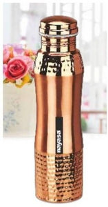 NAYASA CURVE COPPER BOTTLE WITH 2 GLASS COMBO SET - KOCHEN ESSENTIAL