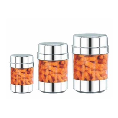 PNB KITCHENWARE STAINLESS STEEL SEE THROUGH CANNISTER - KOCHEN ESSENTIAL