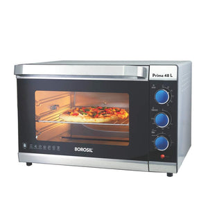 BOROSIL PRIMA 48 L OTG, WITH MOTORISED ROTISSERIE AND CONVECTION, 2000 W, 6 STAGE HEATING FUNCTION, SILVER - KOCHEN ESSENTIAL