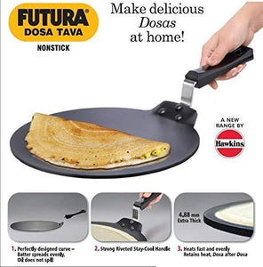 HAWKINS FUTURA NON-STICK DOSA TAWA, 33 CM, BLACK - KOCHEN ESSENTIAL