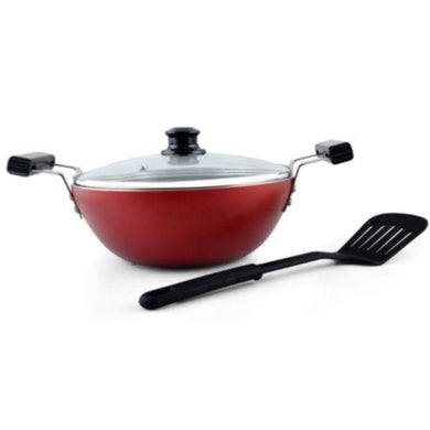 PNB KITCHENMATE NON STICK KADAI, NO-OILY SMART KARAHI INDUCTION BASE, 4MM, 280MM - KOCHEN ESSENTIAL