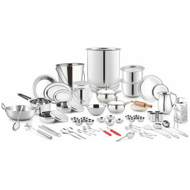 PNB Kitchenmate STAINLESS STEEL KITCHEN SET, 101 PIECES, PLAIN. - KOCHEN ESSENTIAL