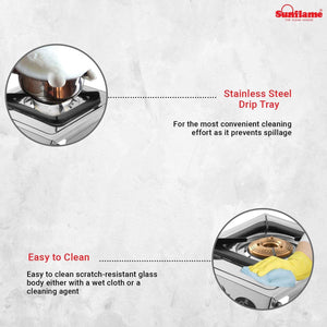 SUNFLAME STAINLESS STEEL SINGLE BURNER GAS STOVE, DLX, MANUEL - KOCHEN ESSENTIAL