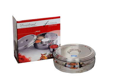 DEVIDAYAL MIRCHMASALA WITH ACRYLIC GLASS LID ( MASALA BOX ) - KOCHEN ESSENTIAL