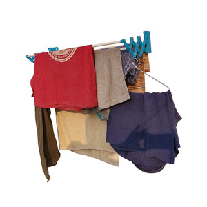RITASA WALL MOUNT 800MM CLOTH STAND / TOWEL STAND (BLUE) - KOCHEN ESSENTIAL